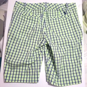 Polo Golf Ralph Lauren Womens Plaid Shorts Size 4 Green Navy White